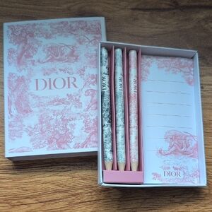 NWT Dior Pink and White Notepad Set